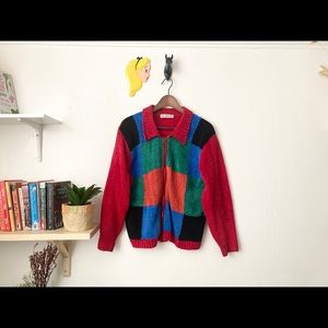Family Pattern Sweatshirt Jacket